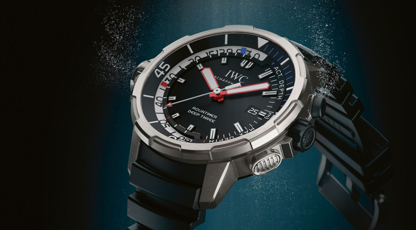 With the decoration of the red color, this replica IWC watch looks more eye-catching.