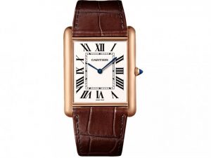 For the combination of rose gold and brown, the whole fake Cartier watch also gives people a vintage feeling.